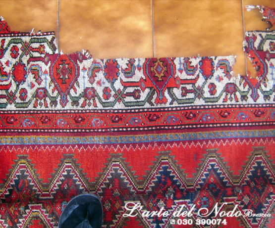 esempio del tappeto restauro brescia